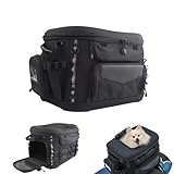 SAYEYBU Bolsa Viaje Impermeable para Mascotas Moto, TransportíN Malla Transpirable Perros y Gatos,...
