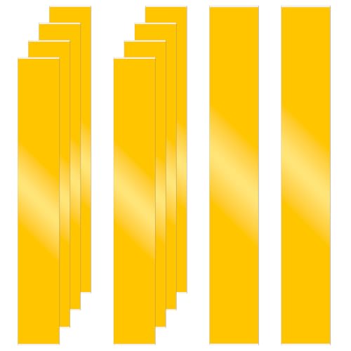 10 Pcs Zero Clearance Tape for More Accurate Cuts on Miter Saw Table Saw 2 x 14 Inch Zero Gap Woodworking Tape PVC Self Adhesive Strips for Positioning Wood Cutting(Yellow)