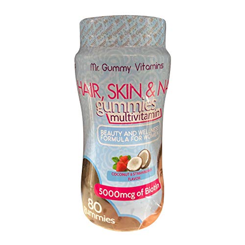 Windmill Mr. Gummy Hair, Skin & Nails Gummies-Coconut & Strawberry 80 Ea, 80.0 Count
