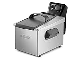 Capacidad de aceite: 3,5 l DeLonghi F32410CZ Solo Negro, Acero inoxidable Independiente 3200 W - Freidora (1 kg, 3,5 L, 190 °C, Solo, Negro, Acero inoxidable, Independiente)