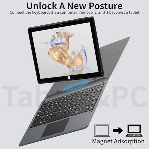 Image of BINTEC 10.1 Inch Windows 11 2-in-1 Thin and Light Dual-Camera Tablet
