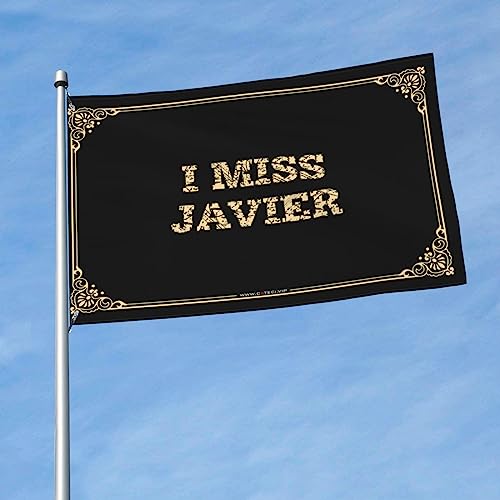 Drapeaux pour votre chambre et décoration de bar maison I Miss Javier format géant