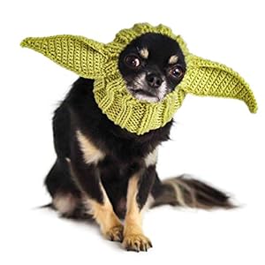  Zoo-Snoods-Baby-Yoda-Costume-for-Dogs-Large-Warm-No-Flap-Ear-Wrap-Hood-for-Pets-Star-Wars-Dog-Costume-for-Winters-Halloween-Christmas-New-Year-Soft-Yarn-Alien-Ear-Covers