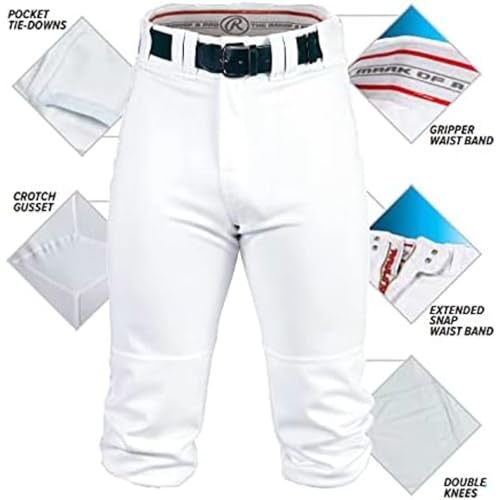 Rawlings | PRO 150 Series Baseball Pants | Knicker Fit | Youth Sizes | Solid | Multiple Colors3