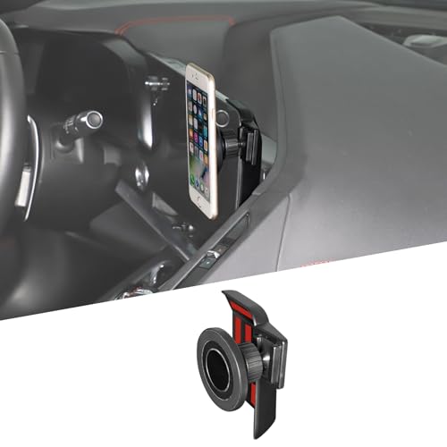 Fgtagtal Car Phone Mount Compatible with Chevrolet Corvette C8 2020-2025 Cell Phone Holder for Center Console Navigation Screen Handsfree Car Phone Stand