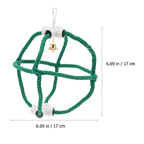 iplusmile Vogel accessoire huisdier vogel swing opknoping kauwen speelgoed papegaai stand katoenen touw opknoping mand - Afbeelding 4