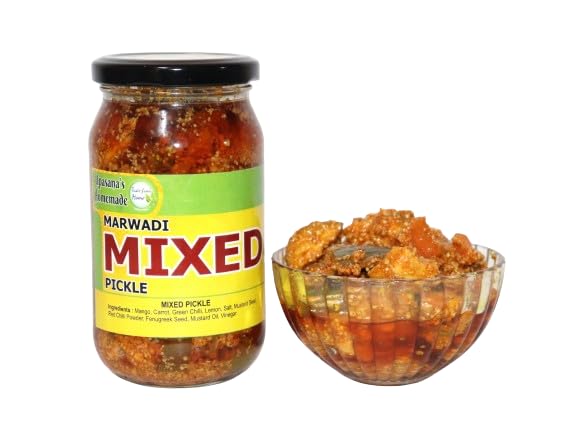 Upasanas Homemade Mixed Pickle Homemade Premium Marwadi Har Flavor Ka Achar | Rajasthani Aam Mirch Nimbu Jalpai ka Achar | Jar of 400 Grams (B0CZXNGKJ9) Amazon Price History, Amazon Price Tracker