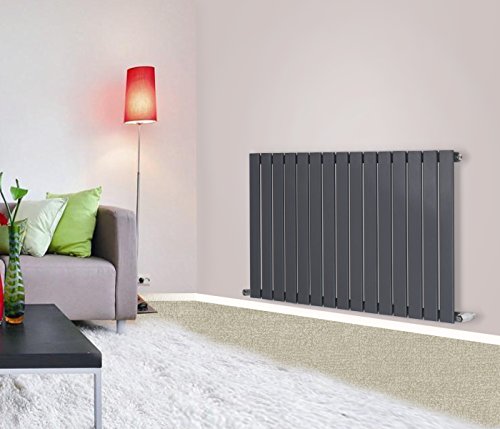 NRG Modern Horizontal Flat Panel Column Designer Radiator 600x1020mm Central Heating Anthracite Single