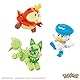 MEGA POKÉMON Paldea-Region - Pikachu und die ersten Partner-Pokémon Felori, Krokel und Kwaks, Zusammenbaubares und bewegliches Set mit 4 Figuren und 1 Pokéball zum Ausstellen, HPX92