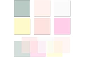 Temiary 6 Pads Transparent Memo Pad, Clear Sticky Note Waterproof See Through Bookmark