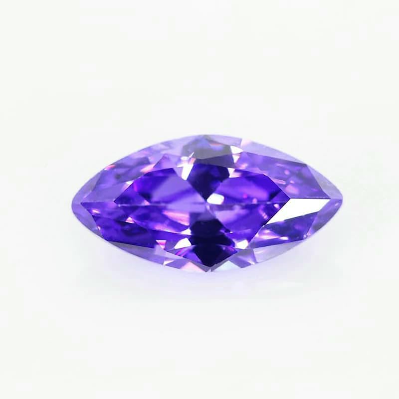 2 x 4,0 mm ~ 10 x 20 mm, 50 Stück/Los, Marquise-Form, Zirkonia-Stein, mehrfarbig, brillant geschnitten, lose synthetische Edelsteinperlen für Schmuck, weiß, 10 x 20 mm, 50 Stück