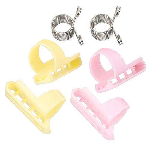 Yarn Guide, Stainless Steel Kniing Thimble, Plastic Finger Holder, Crochet Kniing Crafts Aries Tool