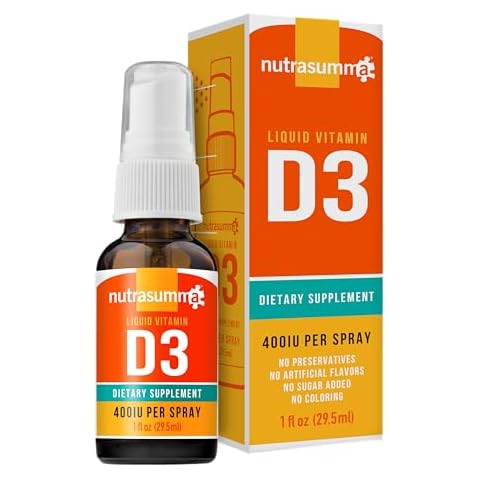 Nutrasumma Vitamin D3 1000 IU Spray -1oz- Naturally High Absorption Rate Supports Bone Boosts Immune System Vitamin Supplement Cover