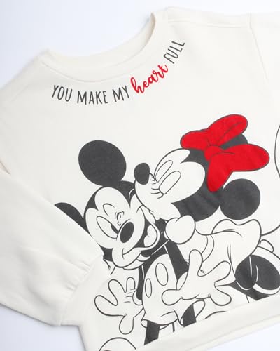 Image of Disney Girls' Minnie Mouse Fleece Jogger Pants Set - Minnie Mouse Fleece Sweatshirt and Sweatpants (2T-6X)