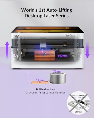 Image of WECREAT Vision 20W Laser Engraver, with Smart HD Camera & Auto-Lifting, Desktop Diode Laser Engraver and Cutter Machine for Beginners Wood Acrylic Metal Leather DIY Gift Making