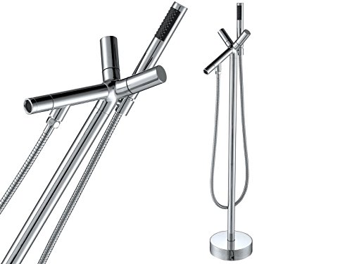 Preisvergleich Produktbild Freistehende Badewannenarmatur Standarmatur Wales Wannenarmatur Messing Verchromt