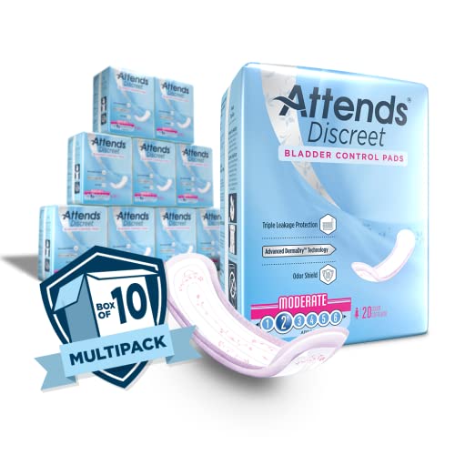 Adpmod - Attends Discreet Women's Moderate Pads, 20 Count (X10) #TOP1