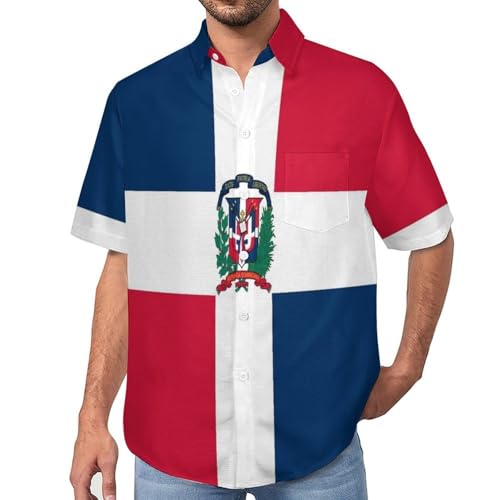 Chemise Aloha drapeau République Dominicaine, le cadeau d'été idéal