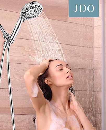 Jdo High Pressure Shower Head, 8 Modes Shower Head With Handheld, Built-In Power Wash To Clean Tub, Tile & Pets, 4.7" Detachable Showerhead With 71 Inches Extra Long Hose #TOP5