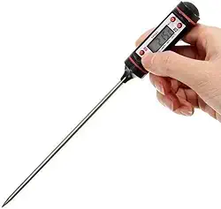 termometro Espeto Termômetro de Cozinha Digital – Ideal para Churrasco, Forno, Airfryer e Receitas Gourmet