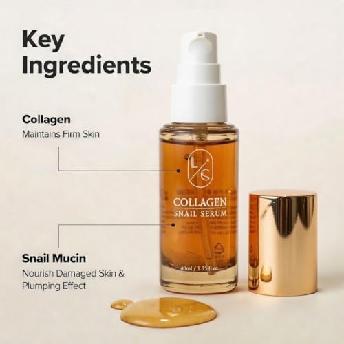 Licorne Snail Mucin & Collagen Repair Serum (1.35 fl oz) - Anti-Aging Korean Face Essence for Wrinkles & Firming - Hydrating Non-Sticky Gel for Plump & Glowing Glass Skin — view 3