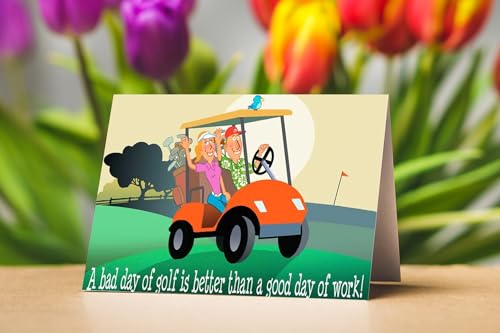 Image of Stonehouse Collection Funny Golf Cards for All Occasions | Humorous Assorted Golf Designs Note Cards | Note Card Set with Envelopes