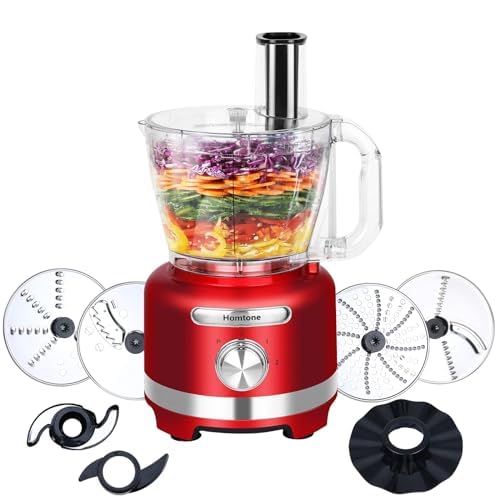 Homtone 16 Cup Food Processor, French-Fry-Cutter Food Processors, 9 Functions