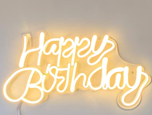 Image of Happy Birthday Neon Signs Light LED Neon Art Decorative Lights Wall Decor