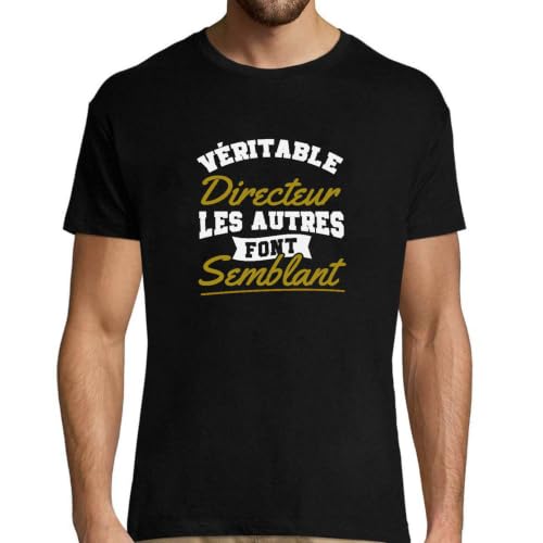 T-Shirt Homme Véritable Directeur pour éviter les cadeaux ennuyeux de fête