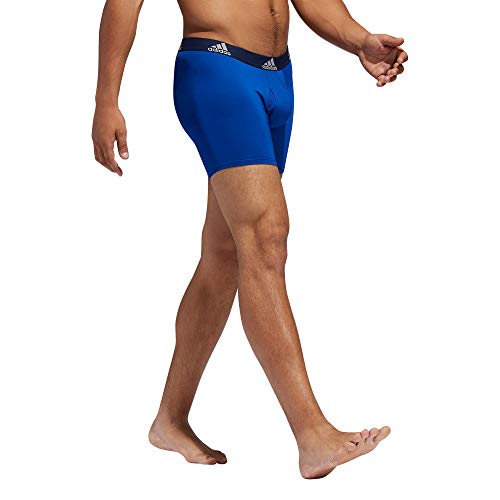 Adidas Men's Performance Boxer Brief Underwear (3-Pack), Collegiate Royal Blue/Grey/Collegiate Navy, Medium #TOP3