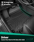 Pour KIA Tapis de sol Seltos & Cargo Liner 2026 2025 2024 2023 2022 2021 | Accessoires de voiture tout-temps sur mesure pour Seltos TPE Tapis de coffre arrière en caoutchouc (pas pour Seltos) SX Tapis de sol pour voitures (pas pour SX Turbo & SX) Tous les temps Rugs