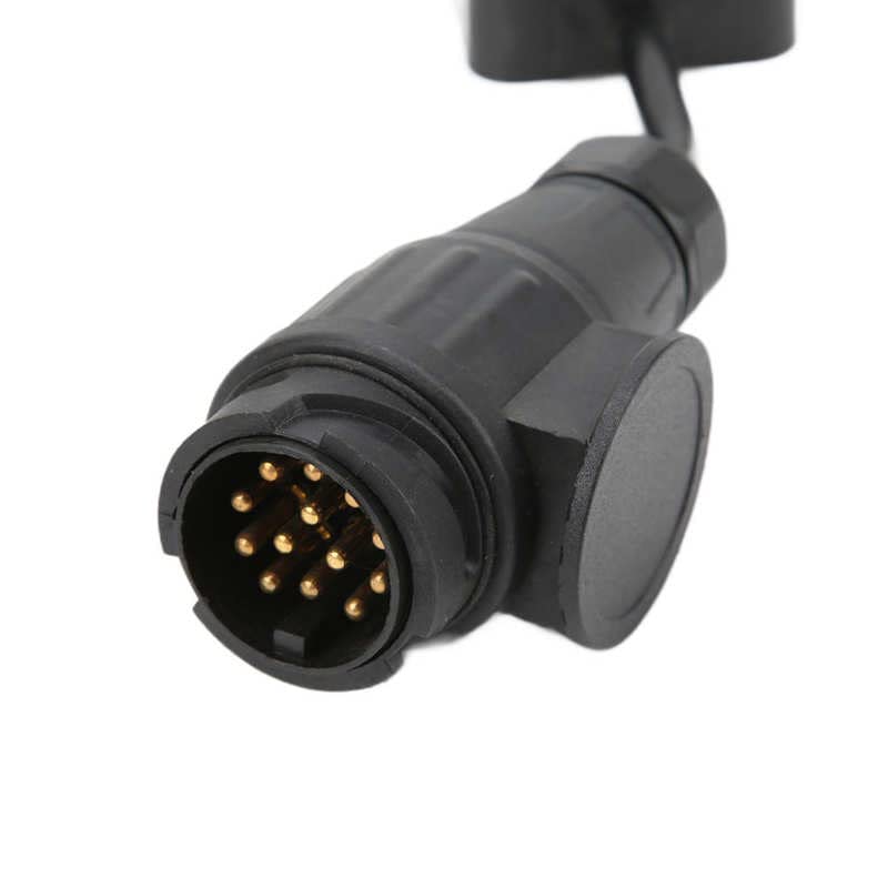 European 13 Pin to for American 7 Way Plug Round Connector Trailer Light Electrical Converter