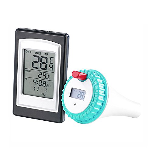 chengJellyLibrary Wireless Pool Thermometer Waterproof Thermometer Wireless Thermometer with Large LCD receiver for Spa Hot Tub