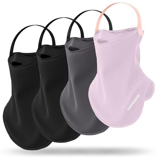 Odoland 2/4 Pack Ski Mask with Breathable Hole for Men Women, Balaclava Face Neck Covers with Velcro for Riding Snowboard Black*2+grey*1+pink*1