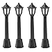 Healifty 4 Pcs Mini Réverbère Modèle Chemin de Fer Train Lampadaire Réverbère Miniature Maison de Poupée Décoration Micro Paysage Accessoires