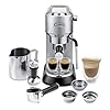 Delonghi dedica arte espresso machine with manual milk frother for espresso capuccino latte 35 ounce water tank silver ec885m  urban country home decor