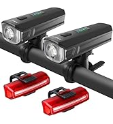 APECYC Bike Lights for Night Riding, 1200 Lumen Bicycle Front Headlight and Back Taillight with 4...