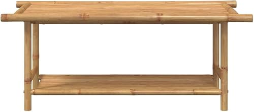 Miniatura 4 de mesa de Centro para sala Mesas de centro Mesa de centro de 43.3 x 21.7 x 17.7 pulgadas de bambú. Adecuado para salas de estar, balcones, dormitorios