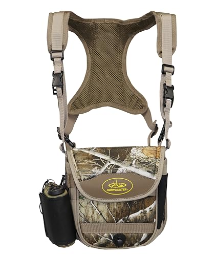 Horn Hunter Bino Hub - Hunting Adjustable Binocular Straps Harness Chest Pack with Range Wrap & Range Lock Included for Bow Hunting