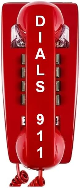 HQTelecom 911 - Teléfono de pared de grado industrial con marcador de línea directa preprogramado para el dial automático (gancho abierto) HQTelecom 911 - Teléfono de pared de grado industrial con marcador de línea directa preprogramado para el dial automático (gancho abierto)