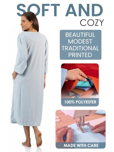Image of Casual Nights - Jacquard Fleece zip up robes for women | women's house coats with pockets | Duster For Ladies