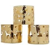Porte-bougies de noël : porte-bougies de style noël, structure ajourée, plein de charme artistique, porte-bougies chauffe-plat