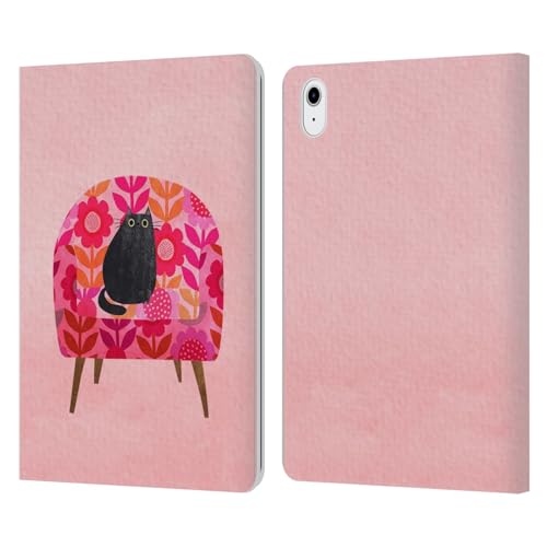 Étui portefeuille en cuir compatible iPad Air 11 2022 2024 2025 Planet Cat