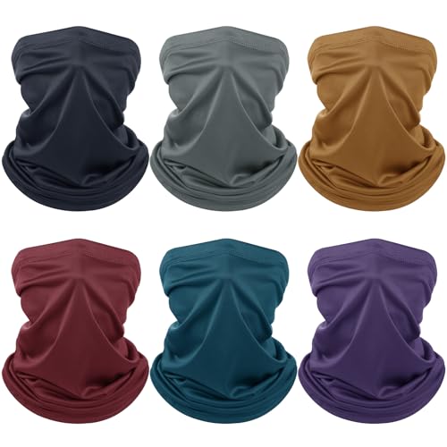 Image of Geyoga 6 /9 Pcs Summer UV Protection Cooling Neck Gaiter Scarf Face Clothing Neck Gaiter Mask Sunscreen Breathable Bandana