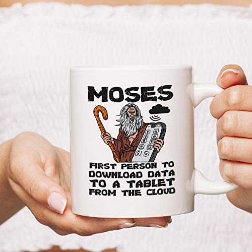 Taza de cerámica blanca 11oz con diseño humor cristiano miniatura 5