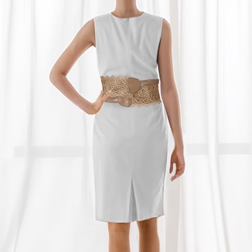 Manfnee Women Faux Leather Wrap Belt fashion wrap cinch belts Wide Waistband Belt for Dress4