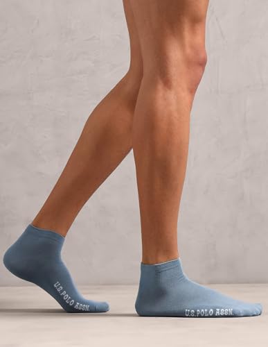 Image of U.S. POLO ASSN. Men's ES009 Cotton Stretch Ankle Length Socks - Pack Of 3