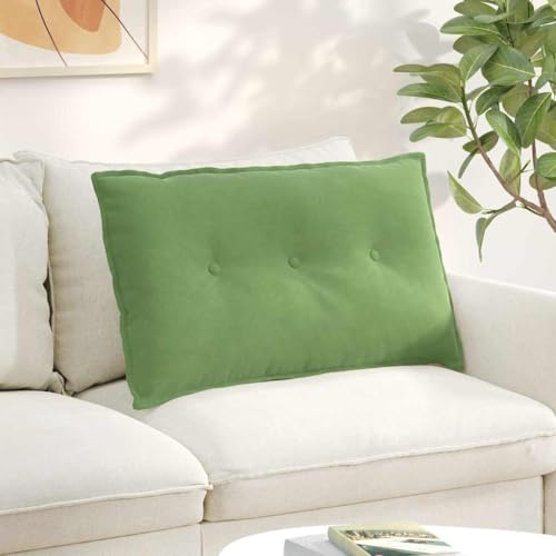 Coussin de dossier rectangulaire velours vert clair 80x50 cm - 2