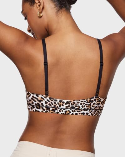 Image of INLYRIC Women's Unlined Wireless Sports Bralette | Comfort, Unpadded, Scoop Neck, Wirefree, Dual-layer, Seamless, Pull-on, Adjustable Straps, Gentle Support, Lounge