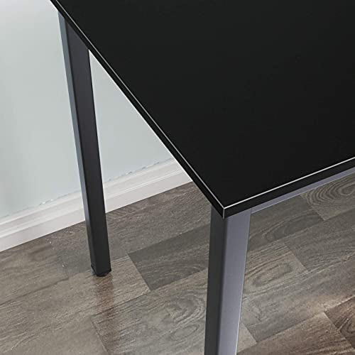Image of DlandHome 63 inch Computer Desk Home Office Table Writing Desk Study Table Gaming Desk Workstation, Black